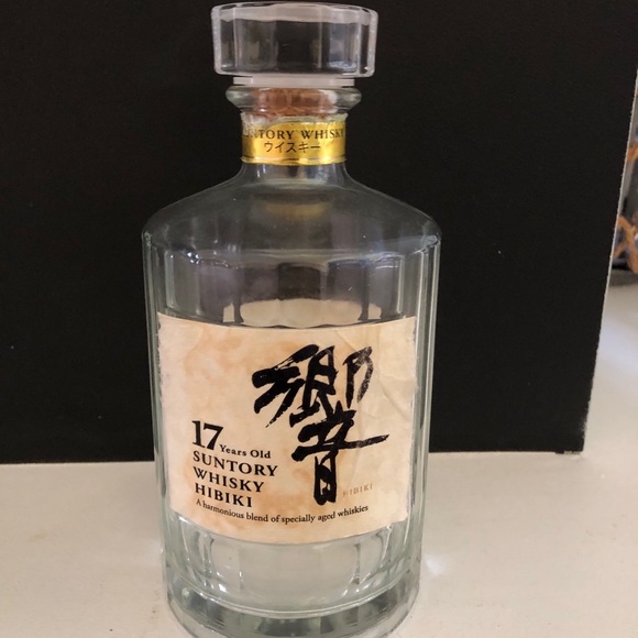 Hibiki Other - Empty 750 ml Vintage HIBIKI 17 YEARS OLD BLENDED SUNTORY WHISKEY Glass Bottle
